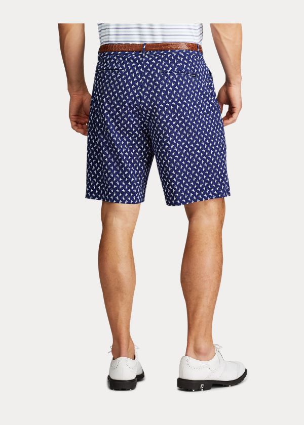 Spodenki Ralph Lauren Classic Fit Golf Trunk Męskie Granatowe Białe | NLTI6508