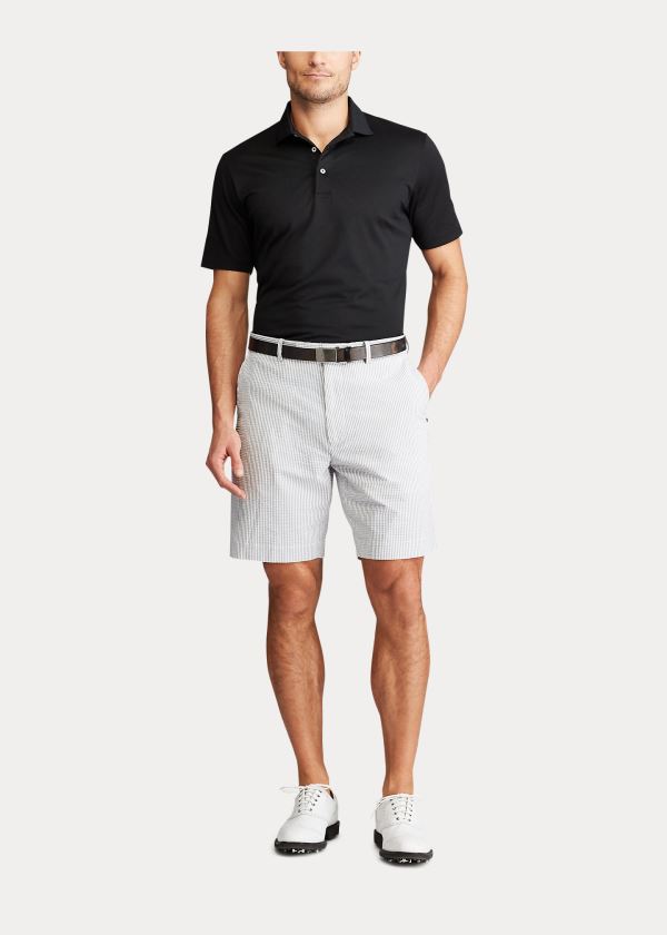 Spodenki Ralph Lauren Classic Fit Seersucker Short Męskie Szare | GBGZ6431