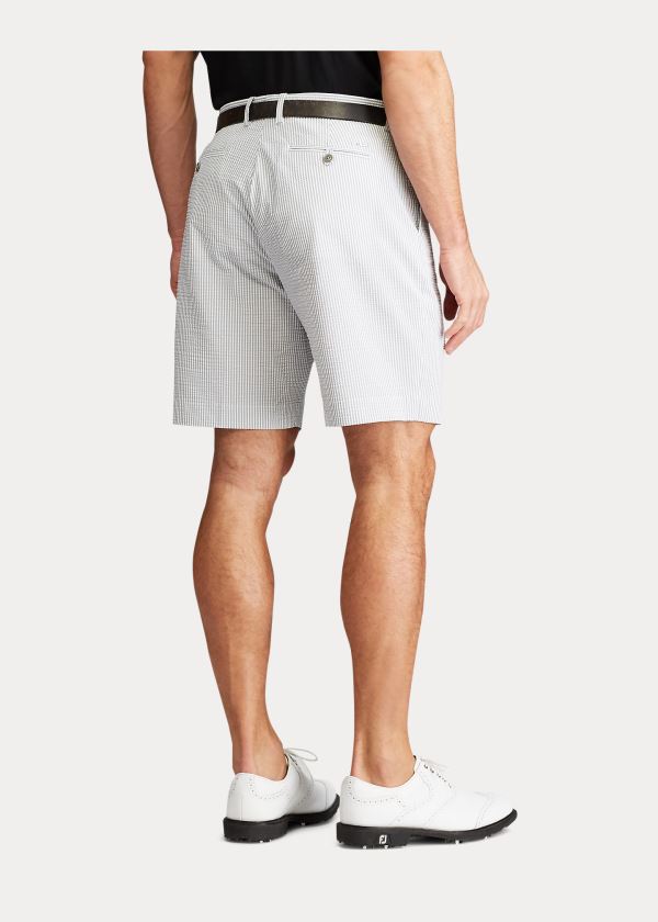 Spodenki Ralph Lauren Classic Fit Seersucker Short Męskie Szare | GBGZ6431