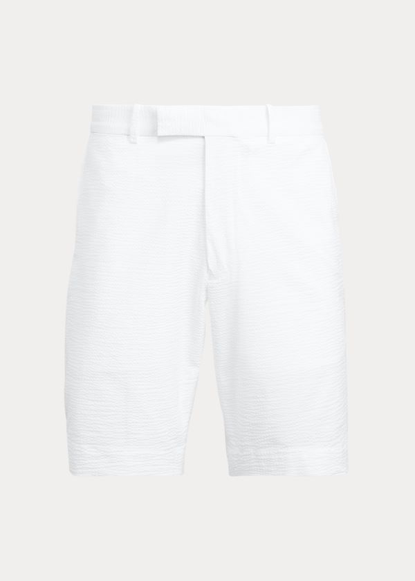 Spodenki Ralph Lauren Classic Fit Seersucker Short Męskie Białe | KBFW4520