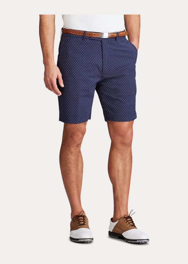 Spodenki Ralph Lauren Classic Fit Seersucker Short Męskie Granatowe Białe | NSEL6295