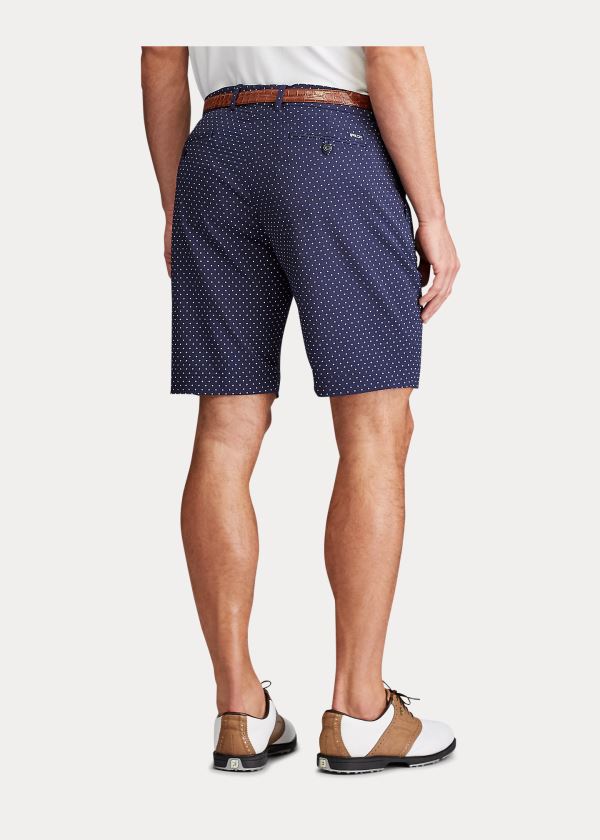 Spodenki Ralph Lauren Classic Fit Seersucker Short Męskie Granatowe Białe | NSEL6295