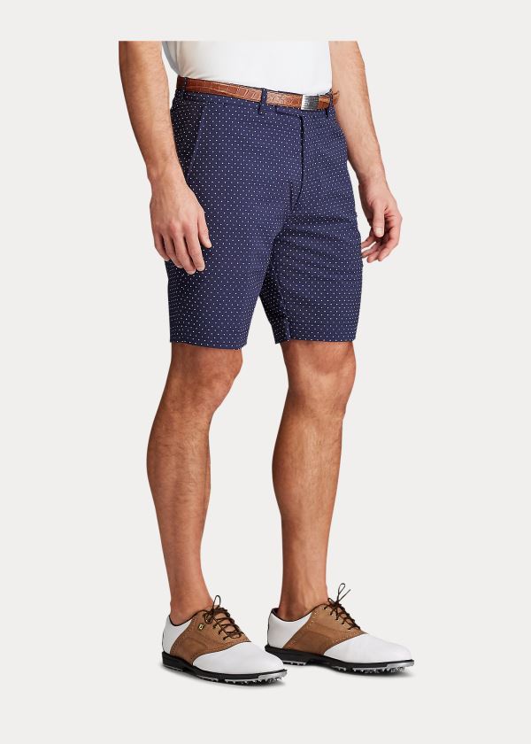 Spodenki Ralph Lauren Classic Fit Seersucker Short Męskie Granatowe Białe | NSEL6295