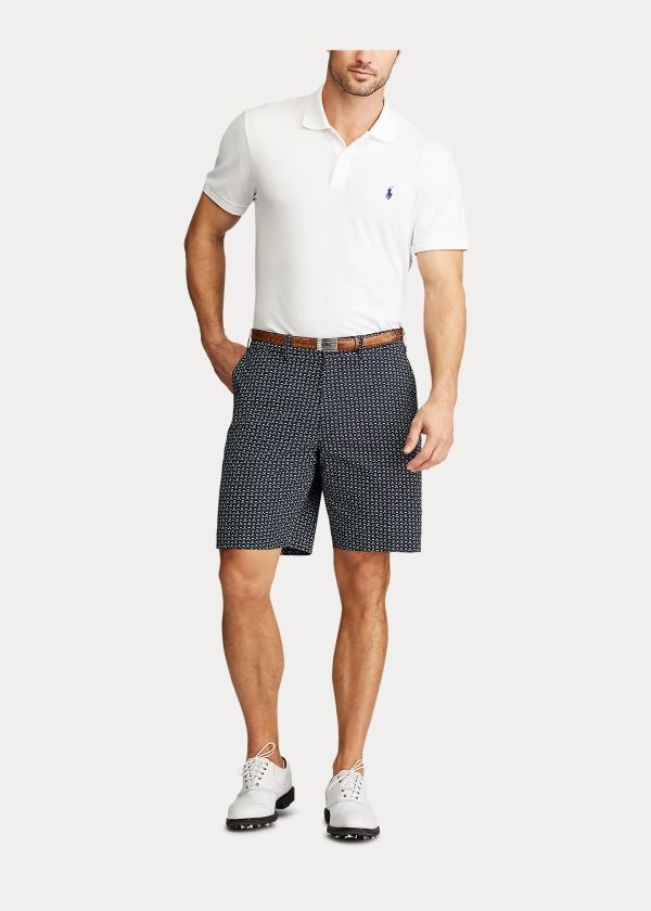 Spodenki Ralph Lauren Classic Fit Stretch Short Męskie Granatowe Białe | AXHZ0461