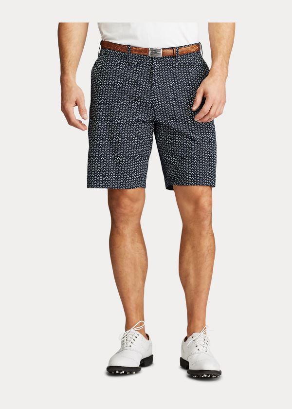 Spodenki Ralph Lauren Classic Fit Stretch Short Męskie Granatowe Białe | AXHZ0461