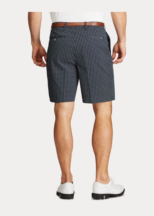 Spodenki Ralph Lauren Classic Fit Stretch Short Męskie Granatowe Białe | AXHZ0461