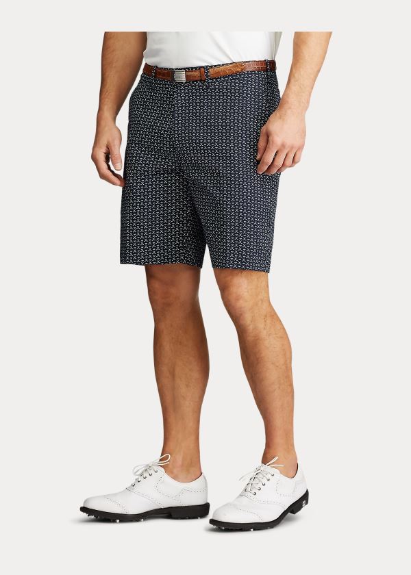 Spodenki Ralph Lauren Classic Fit Stretch Short Męskie Granatowe Białe | AXHZ0461