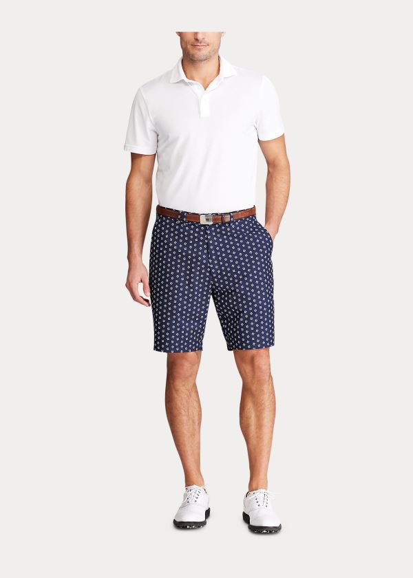 Spodenki Ralph Lauren Classic Fit Stretch Short Męskie Granatowe Białe | LHPD1448