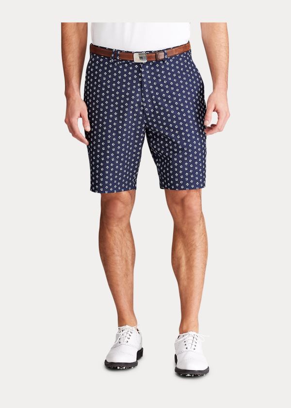 Spodenki Ralph Lauren Classic Fit Stretch Short Męskie Granatowe Białe | LHPD1448