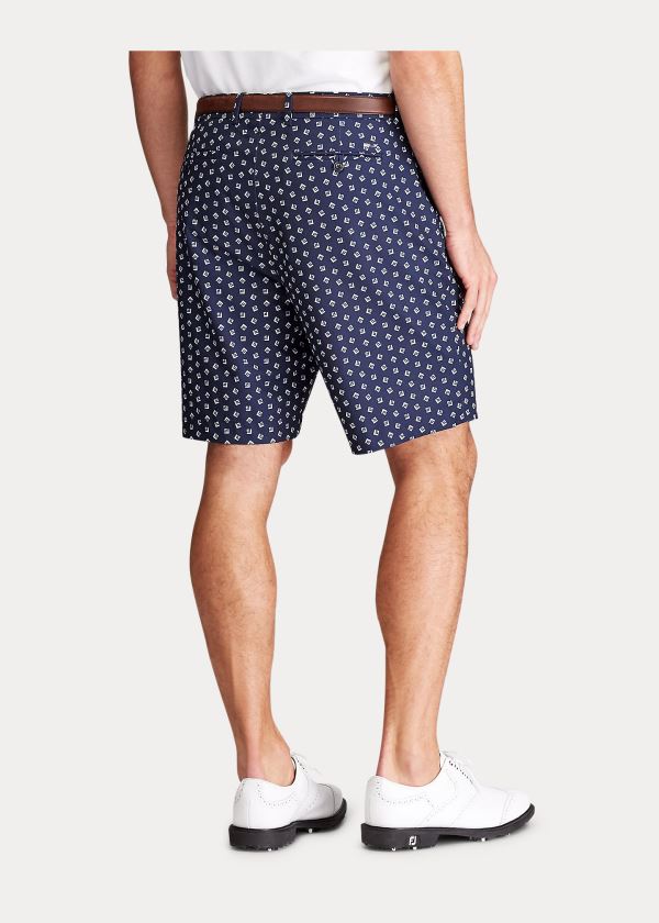 Spodenki Ralph Lauren Classic Fit Stretch Short Męskie Granatowe Białe | LHPD1448