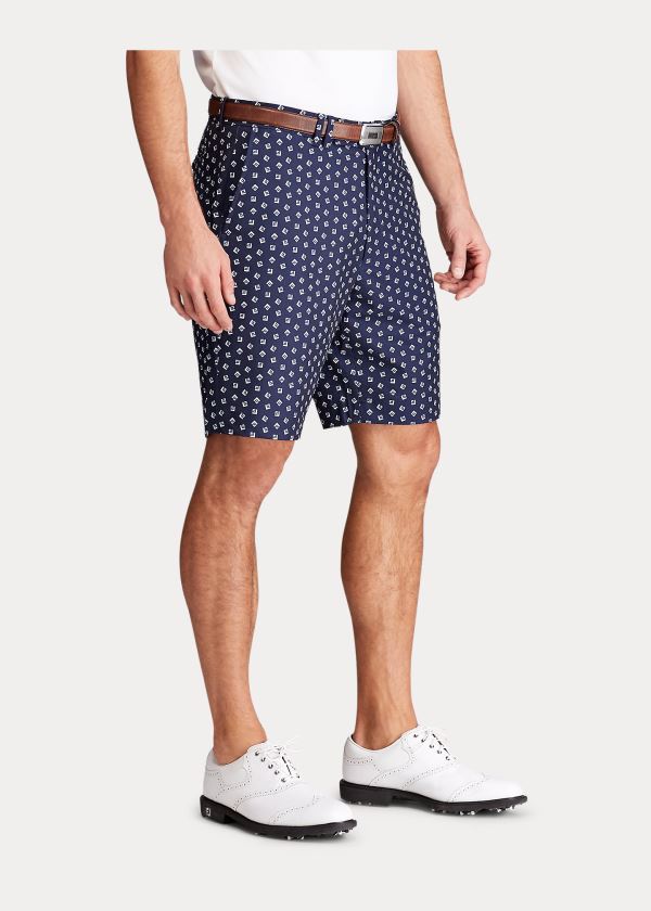 Spodenki Ralph Lauren Classic Fit Stretch Short Męskie Granatowe Białe | LHPD1448