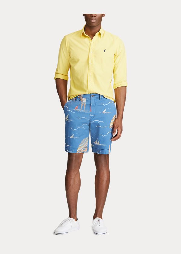 Spodenki Ralph Lauren Classic Fit Surf-Print Short Męskie Niebieskie Kolorowe | GLZI1057