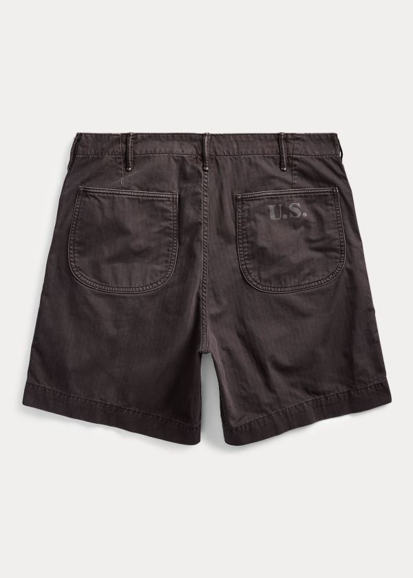 Spodenki Ralph Lauren Field Chino Short Męskie Czarne | JSSU7965