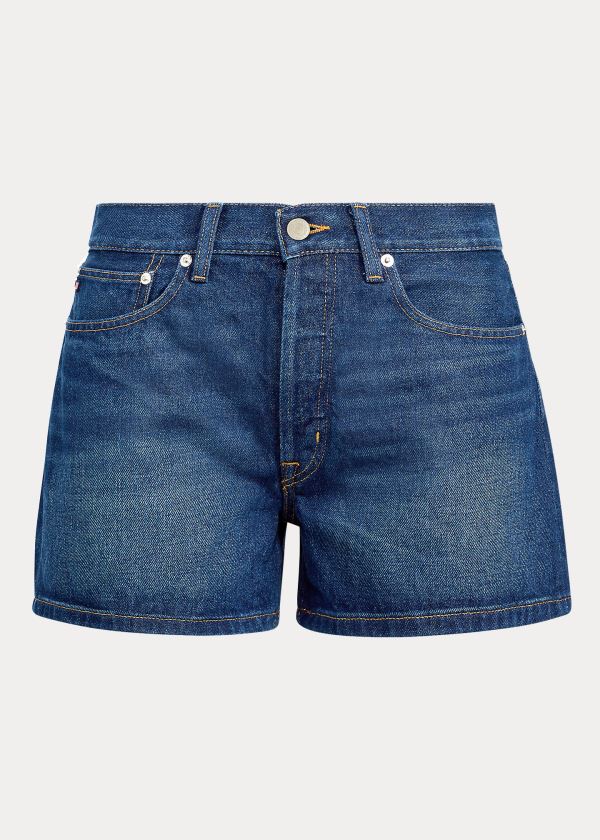 Spodenki Ralph Lauren Limited-Edition Denim Short Damskie Indygo | KDQL7380