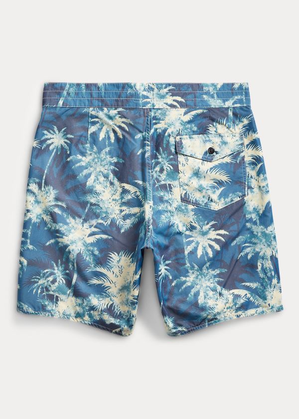 Spodenki Ralph Lauren Palm Tree-Print Twill Short Męskie Granatowe | LTIF1676