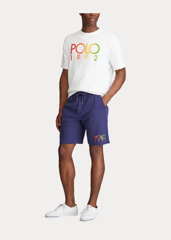 Spodenki Ralph Lauren Polo 1992 Fleece Short Męskie Granatowe | NENY1906