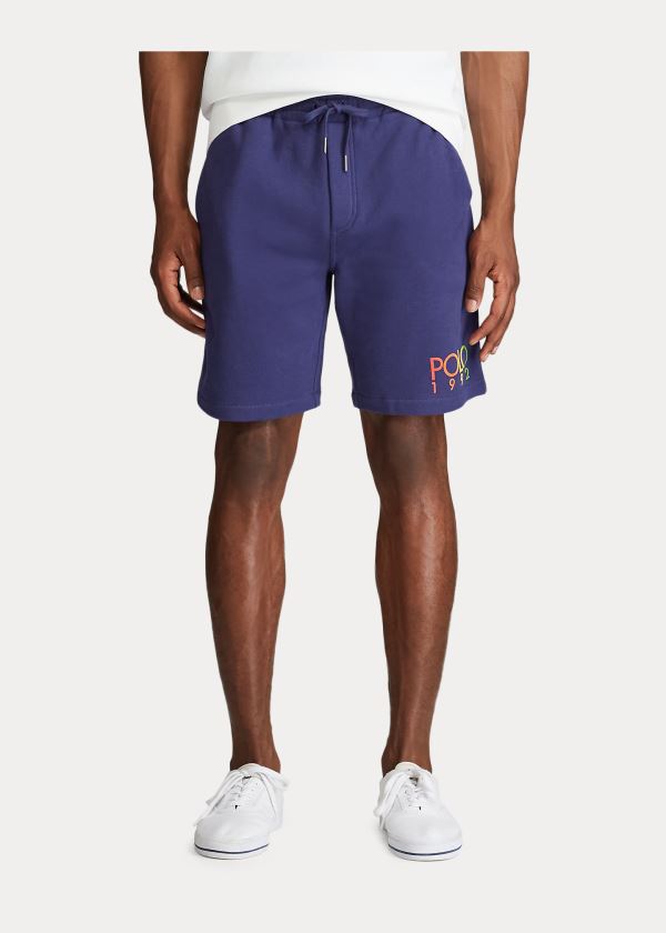 Spodenki Ralph Lauren Polo 1992 Fleece Short Męskie Granatowe | NENY1906