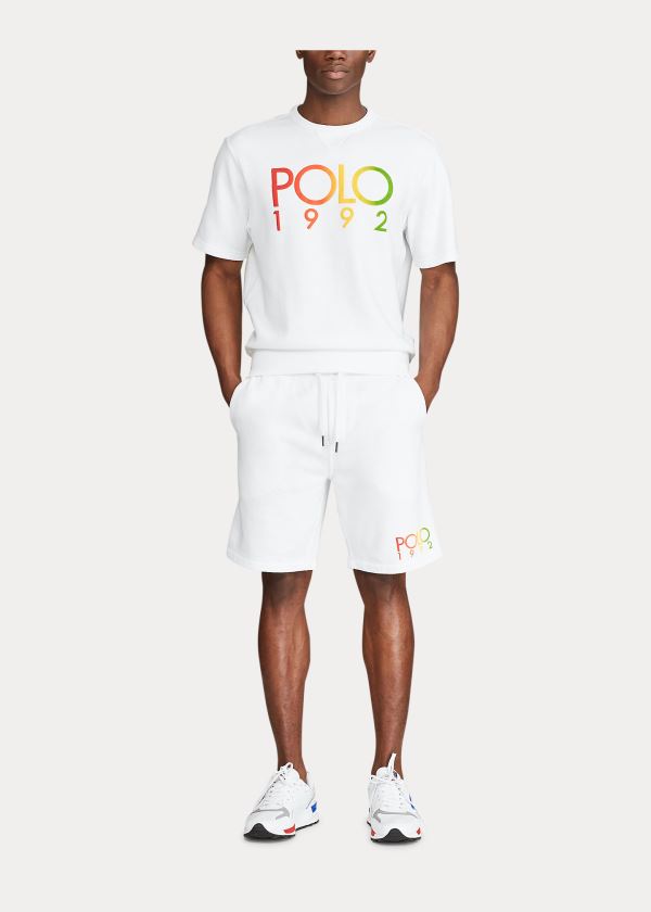 Spodenki Ralph Lauren Polo 1992 Fleece Short Męskie Białe | XHEM8321