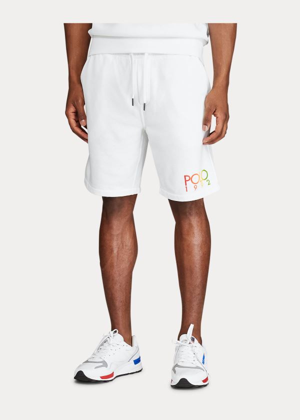 Spodenki Ralph Lauren Polo 1992 Fleece Short Męskie Białe | XHEM8321