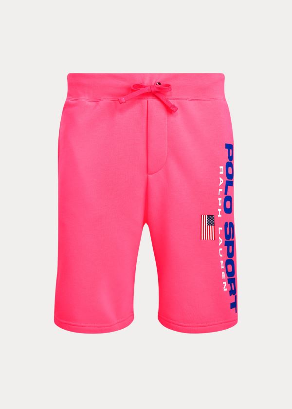 Spodenki Ralph Lauren Polo Sport Fleece Short Męskie Różowe | IETA5116