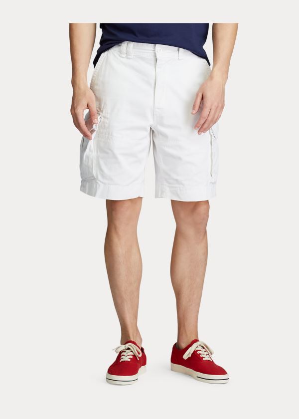 Spodenki Ralph Lauren Relaxed Fit Cargo Short Męskie Białe | MXHM2225