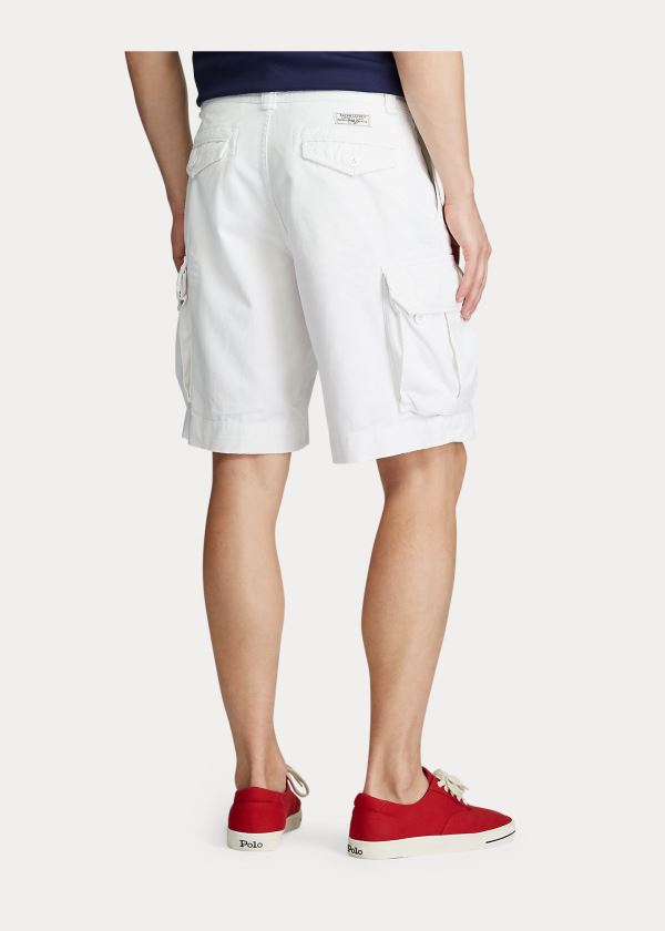 Spodenki Ralph Lauren Relaxed Fit Cargo Short Męskie Białe | MXHM2225