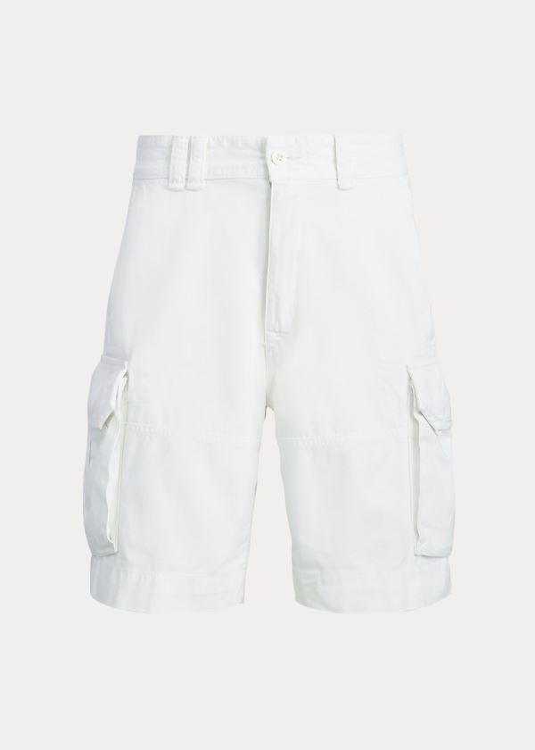 Spodenki Ralph Lauren Relaxed Fit Cargo Short Męskie Białe | MXHM2225