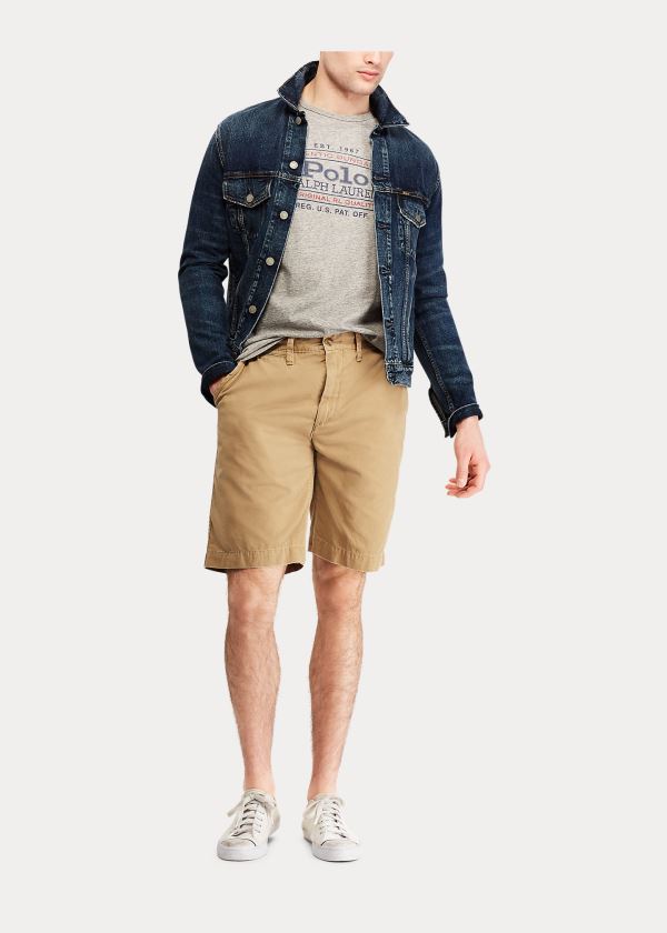 Spodenki Ralph Lauren Relaxed Fit Chino Short Męskie Brązowe | IKHB1068