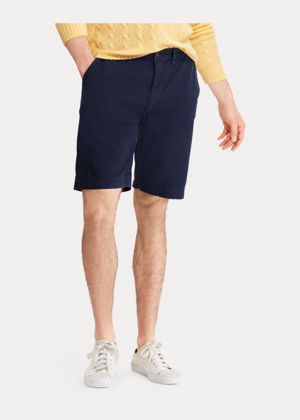 Spodenki Ralph Lauren Relaxed Fit Chino Short Męskie Granatowe | BYZT3517