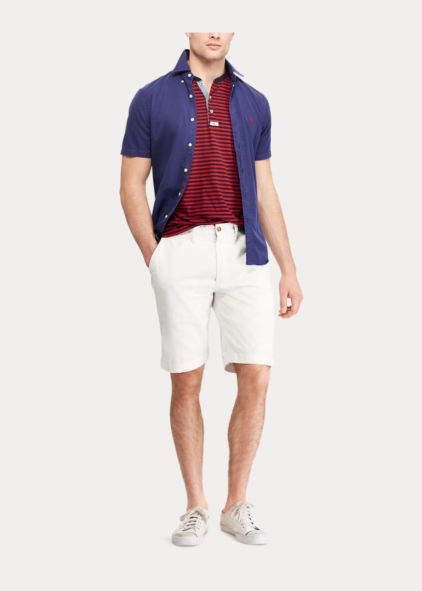 Spodenki Ralph Lauren Relaxed Fit Chino Short Męskie Białe | MNTB0158