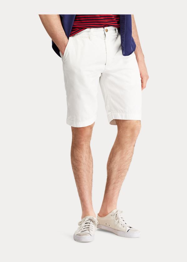 Spodenki Ralph Lauren Relaxed Fit Chino Short Męskie Białe | MNTB0158