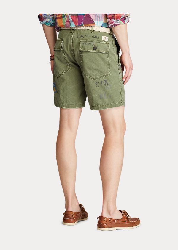 Spodenki Ralph Lauren Relaxed Fit Souvenir Short Męskie Oliwkowe | ZCYH5387