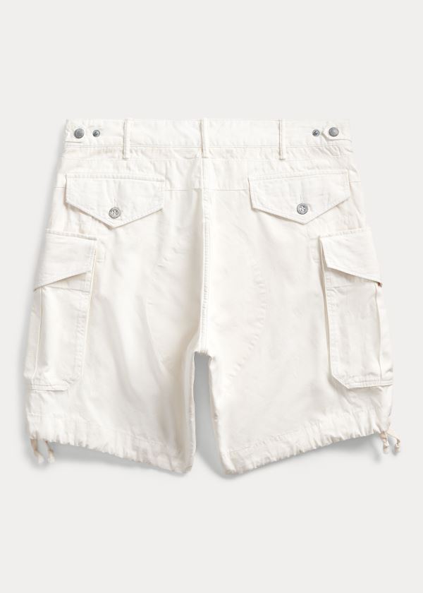 Spodenki Ralph Lauren Ripstop Cargo Short Męskie Białe Niebieskie | SMHM3812