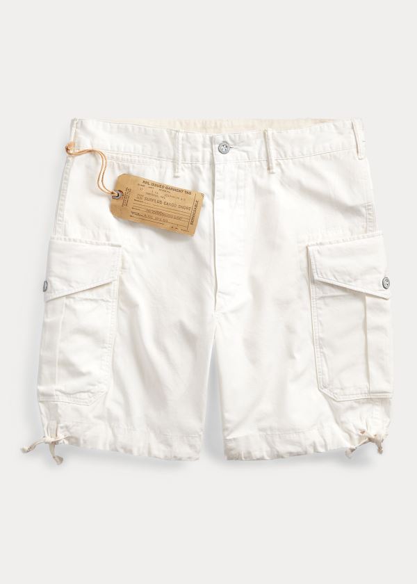 Spodenki Ralph Lauren Ripstop Cargo Short Męskie Białe Niebieskie | SMHM3812