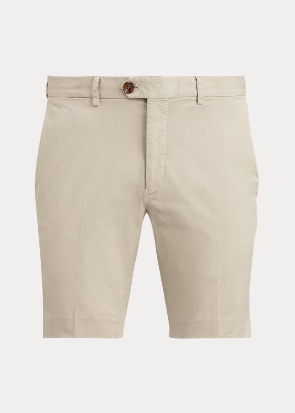 Spodenki Ralph Lauren Slim Fit Stretch Chino Short Męskie Beżowe | BAVF6149