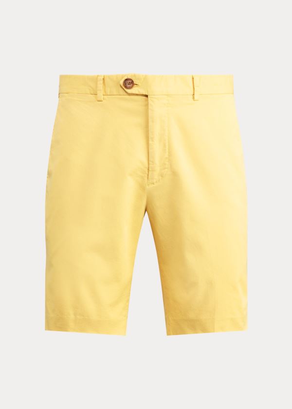 Spodenki Ralph Lauren Slim Fit Stretch Chino Short Męskie Żółte | CQQU3578