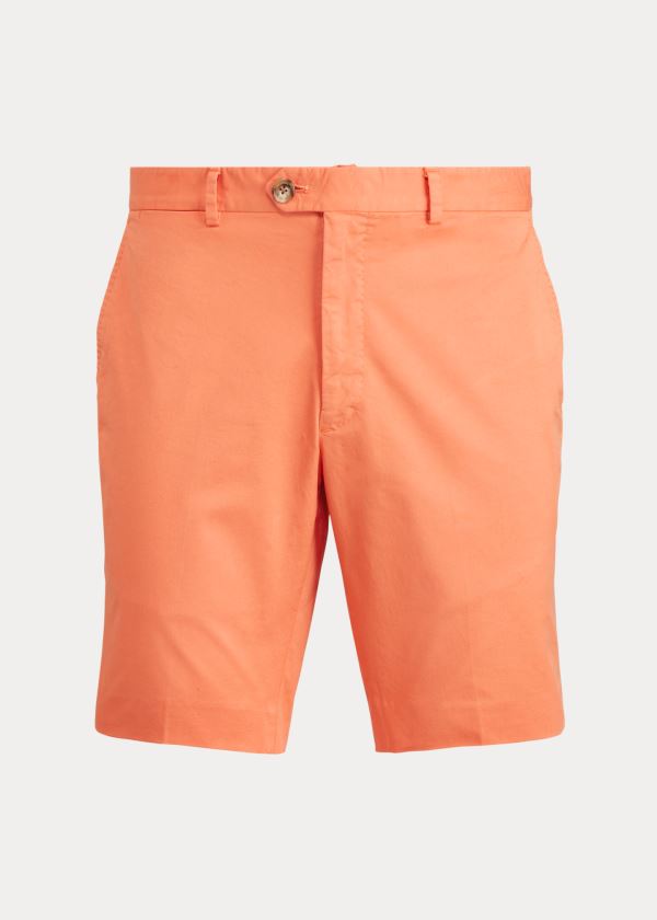 Spodenki Ralph Lauren Slim Fit Stretch Chino Short Męskie Pomarańczowe | RWYL9815