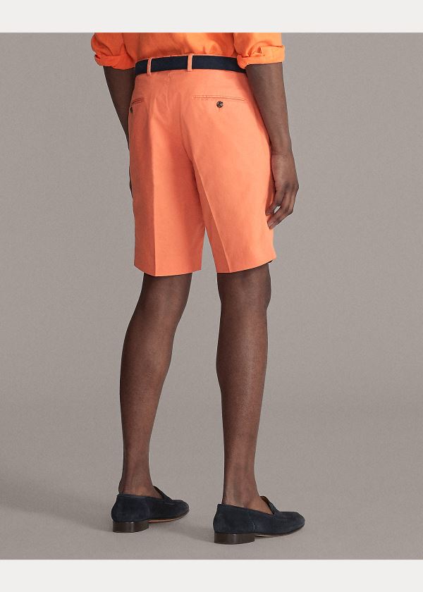 Spodenki Ralph Lauren Slim Fit Stretch Chino Short Męskie Pomarańczowe | RWYL9815