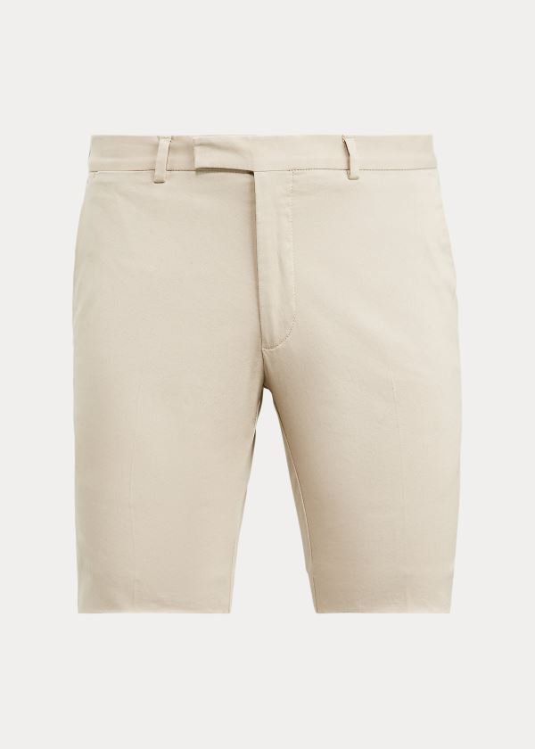 Spodenki Ralph Lauren Slim Fit Stretch Chino Short Męskie Khaki | WKFN5072