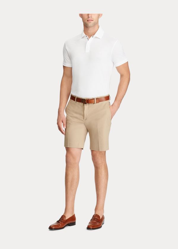 Spodenki Ralph Lauren Straight Fit Chino Short Męskie Khaki | JOUY7210