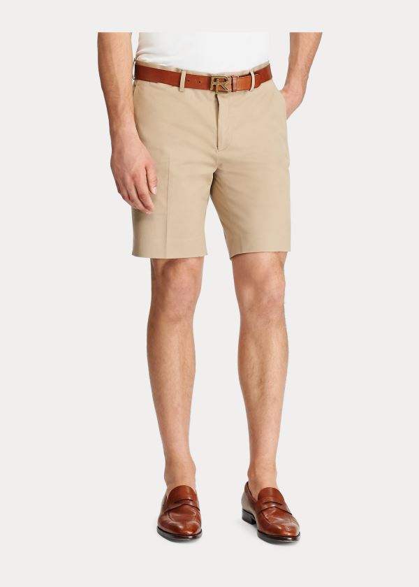 Spodenki Ralph Lauren Straight Fit Chino Short Męskie Khaki | JOUY7210