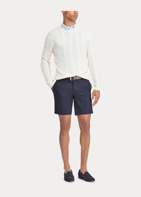 Spodenki Ralph Lauren Straight Fit Chino Short Męskie Granatowe | MMHO0561