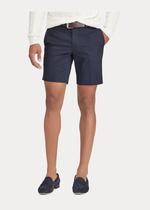 Spodenki Ralph Lauren Straight Fit Chino Short Męskie Granatowe | MMHO0561