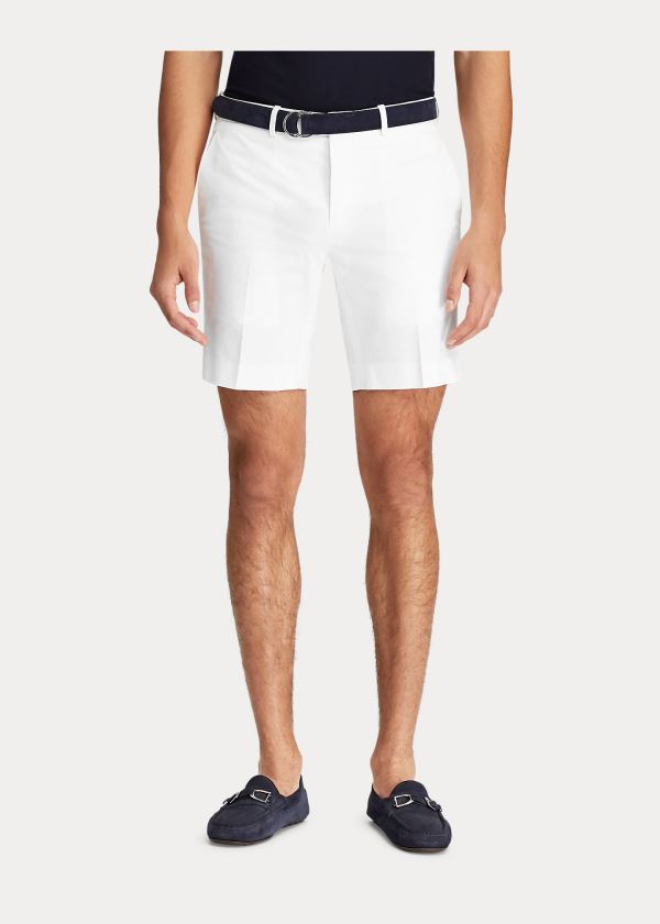 Spodenki Ralph Lauren Straight Fit Chino Short Męskie Białe | ILLK0772