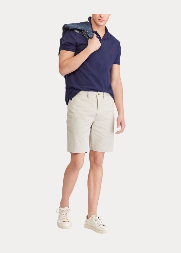 Spodenki Ralph Lauren Stretch Classic Fit Short Męskie Beżowe | BQLY7265