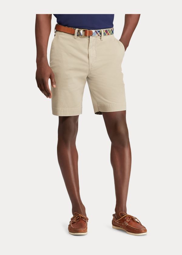 Spodenki Ralph Lauren Stretch Classic Fit Short Męskie Khaki | BOEH4954