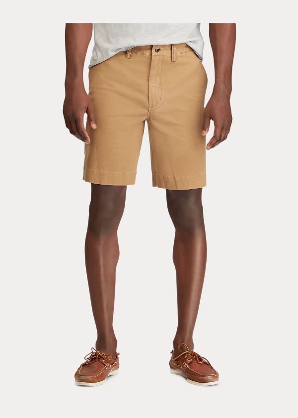 Spodenki Ralph Lauren Stretch Classic Fit Short Męskie Khaki | KCMA4766