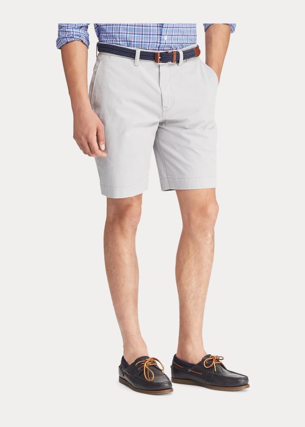 Spodenki Ralph Lauren Stretch Classic Fit Short Męskie Szare | YIGE8493