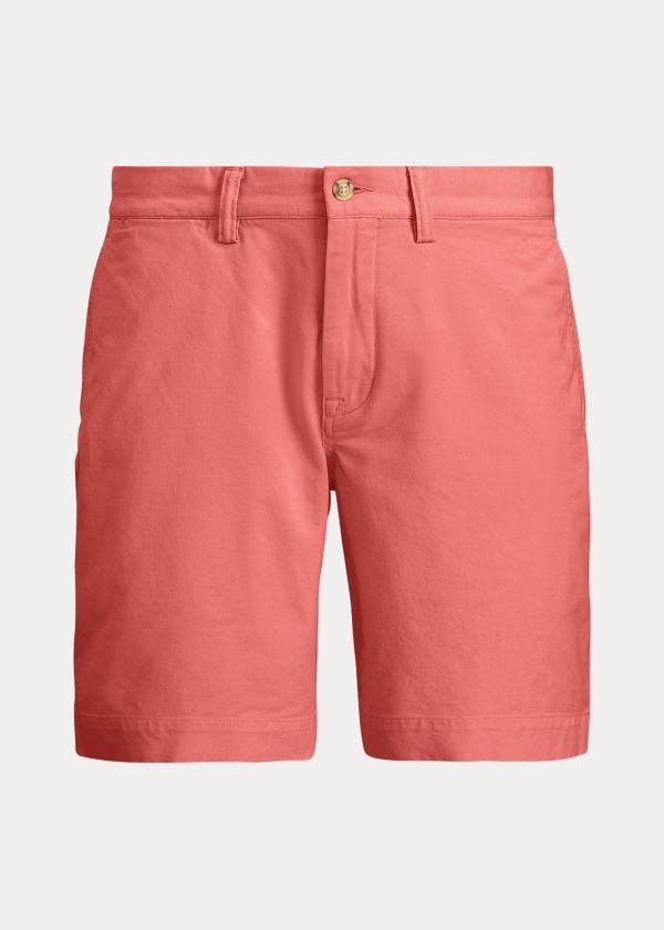 Spodenki Ralph Lauren Stretch Classic Fit Short Męskie Czerwone | MUQE6630