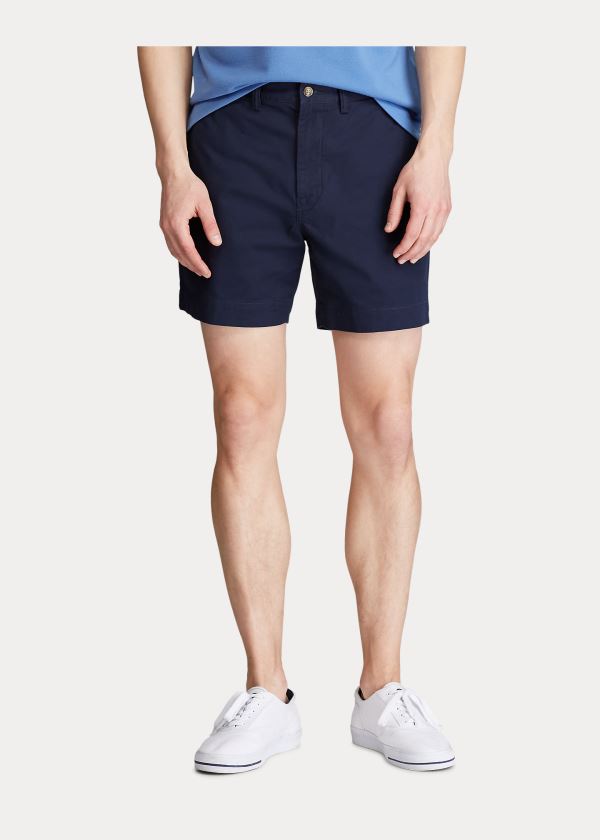 Spodenki Ralph Lauren Stretch Classic Fit Short Męskie Granatowe | HORR6954